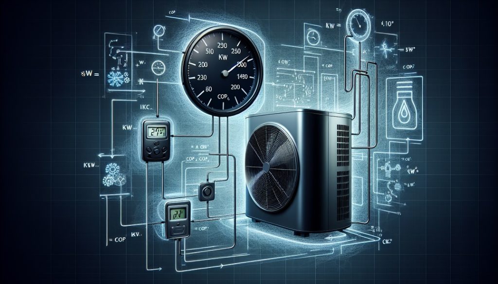 Graphique illustrant le calcul de la consommation électrique d'une pompe à chaleur