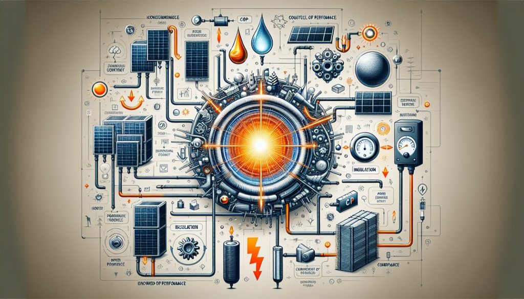 Schéma illustrant les facteurs influençant la consommation électrique d'une pompe à chaleur